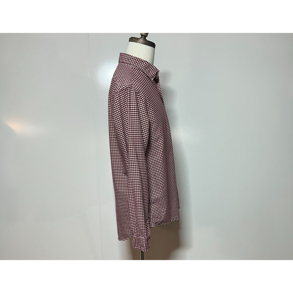 Ralph Lauren Shirt Mens Large Red White Gingham Plaid Custom Fit Long Sleeve - Picture 4 of 10